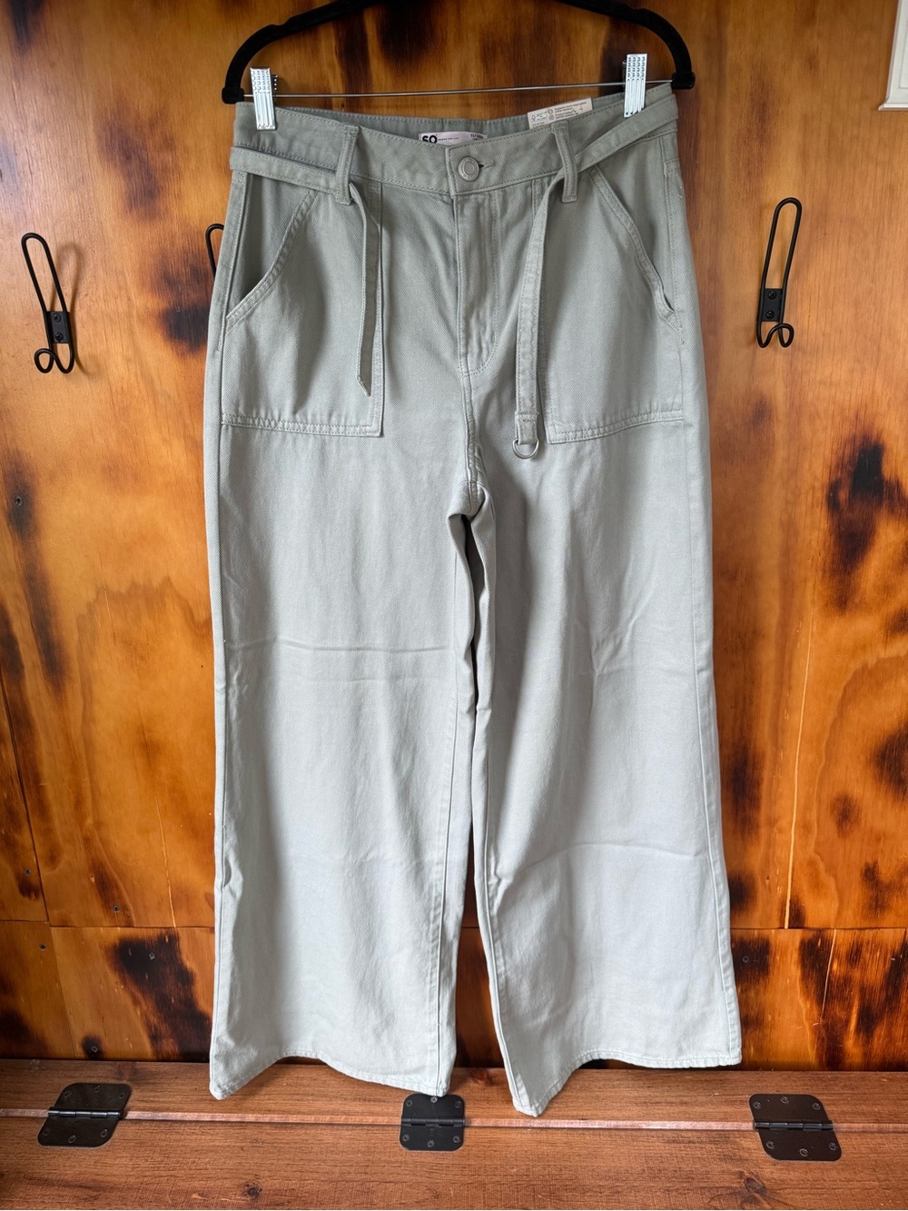 SO Wide-Leg Chinos in Sage